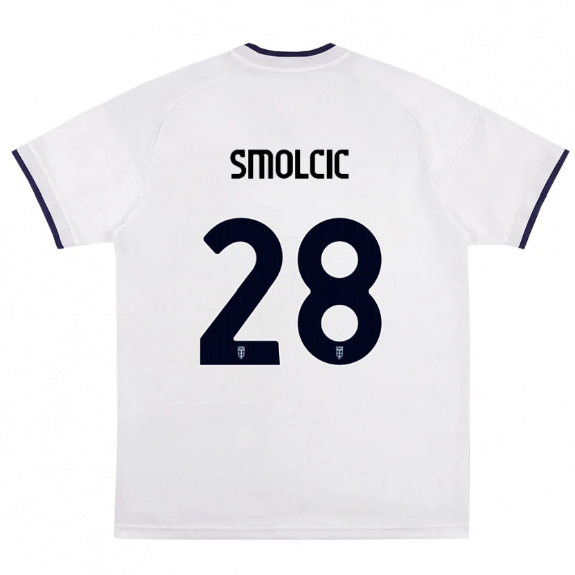 DanxenメンズIvan Smolcic#28ホワイト レッド ロイヤルブルーアウェイシャツ2026/27ジャージーユニフォーム