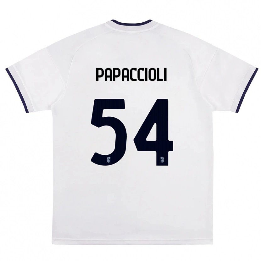 DanxenメンズMatteo Papaccioli#54ホワイト レッド ロイヤルブルーアウェイシャツ2026/27ジャージーユニフォーム