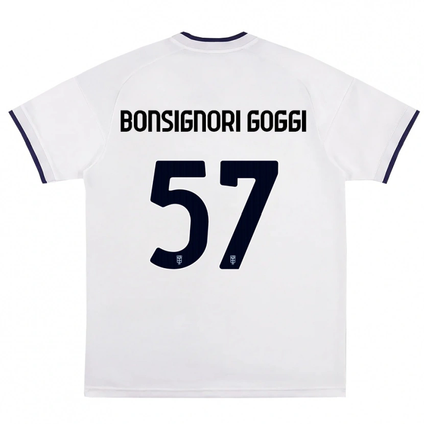 DanxenメンズLorenzo Bonsignori#57ホワイト レッド ロイヤルブルーアウェイシャツ2026/27ジャージーユニフォーム
