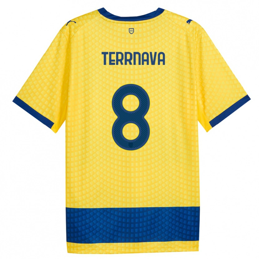DanxenメンズDren Terrnava#8イエロー ブルー ブラックアウェイシャツ2026/27ジャージーユニフォーム