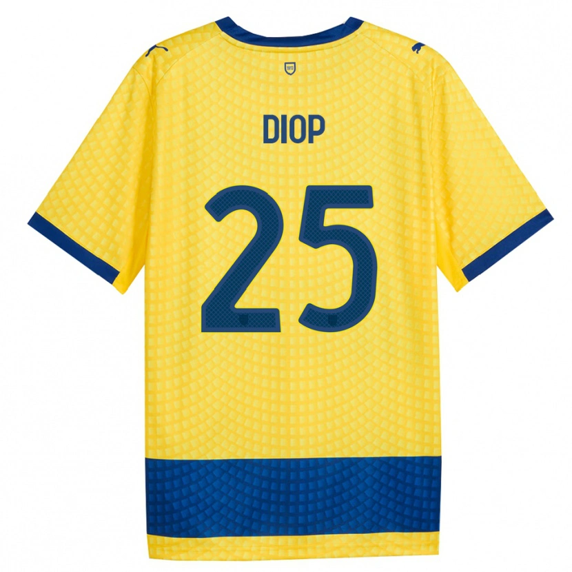 DanxenメンズDoro Diop#25イエロー ブルー ブラックアウェイシャツ2026/27ジャージーユニフォーム