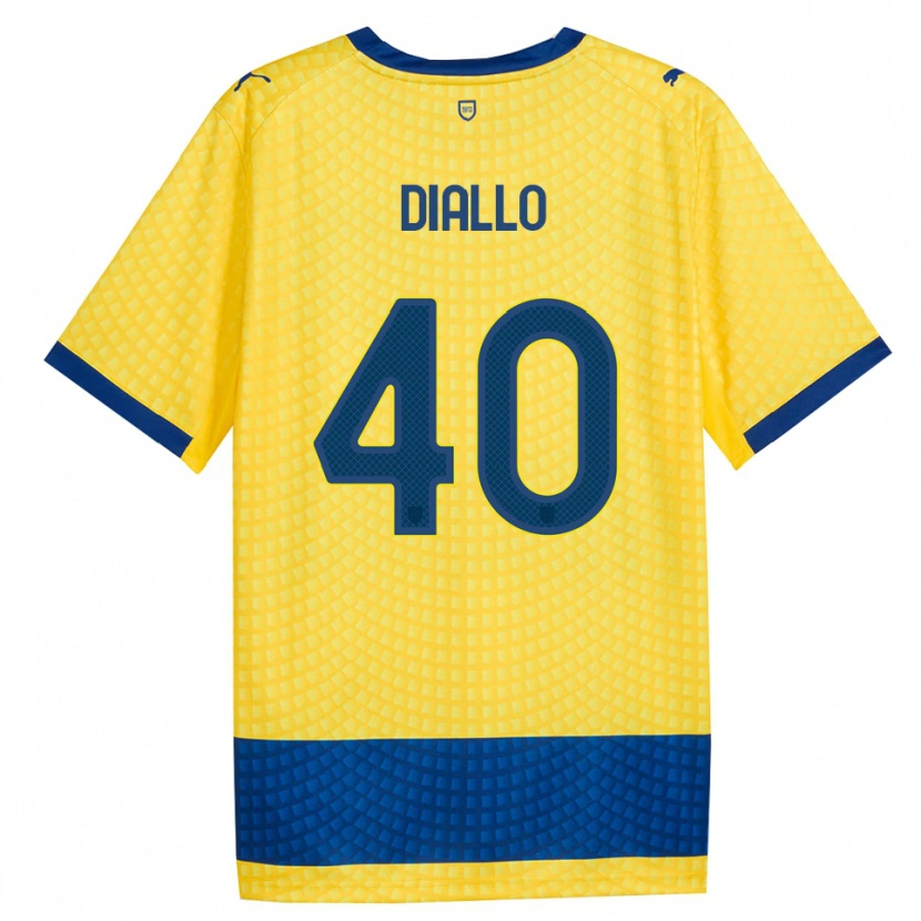 DanxenメンズDjibril Diallo#40イエロー ブルー ブラックアウェイシャツ2026/27ジャージーユニフォーム