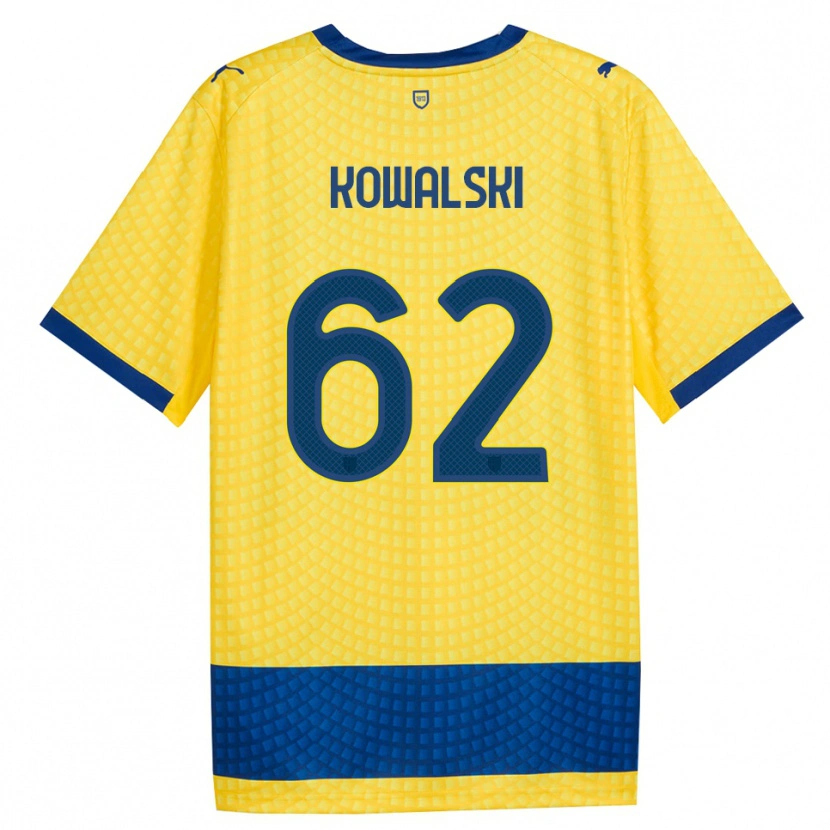 DanxenメンズMateusz Kowalski#62イエロー ブルー ブラックアウェイシャツ2026/27ジャージーユニフォーム