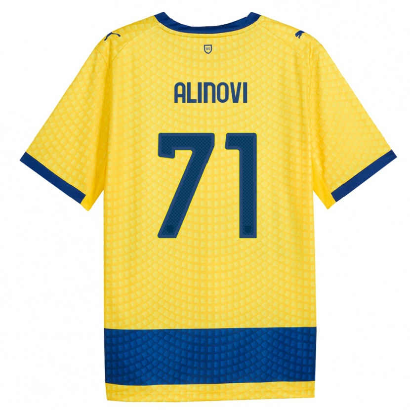 DanxenメンズFilippo Alinovi#71イエロー ブルー ブラックアウェイシャツ2026/27ジャージーユニフォーム