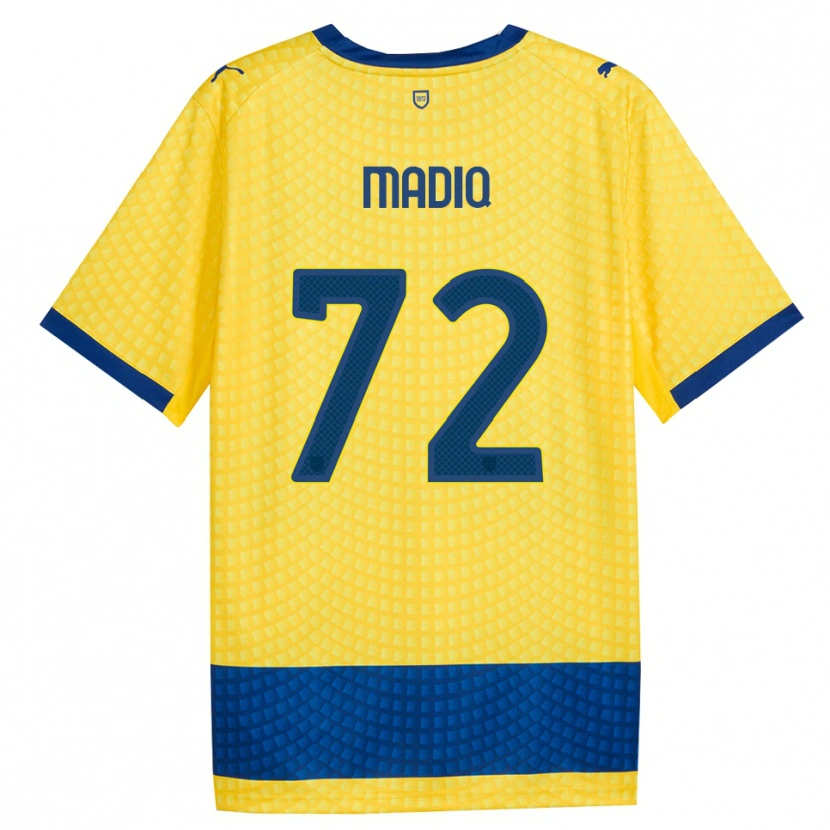 DanxenメンズAbdelaziz Madiq#72イエロー ブルー ブラックアウェイシャツ2026/27ジャージーユニフォーム