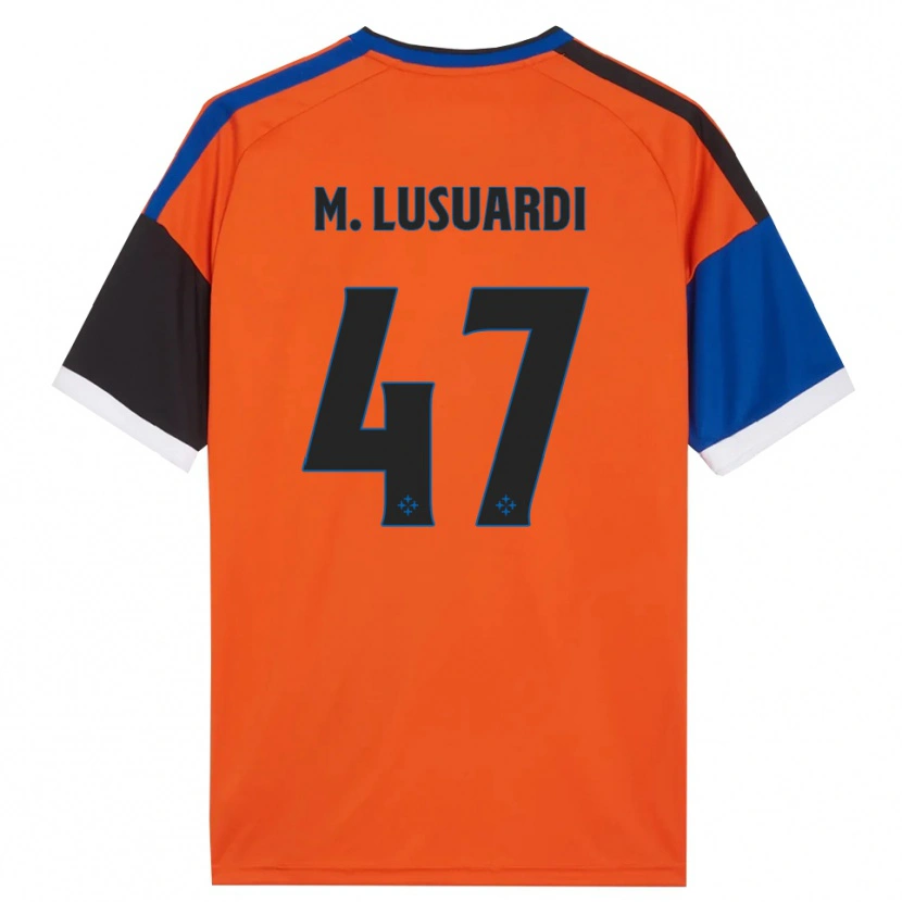 DanxenメンズMateus Lusuardi#47オレンジ ブルー ブラック ホワイトアウェイシャツ2026/27ジャージーユニフォーム