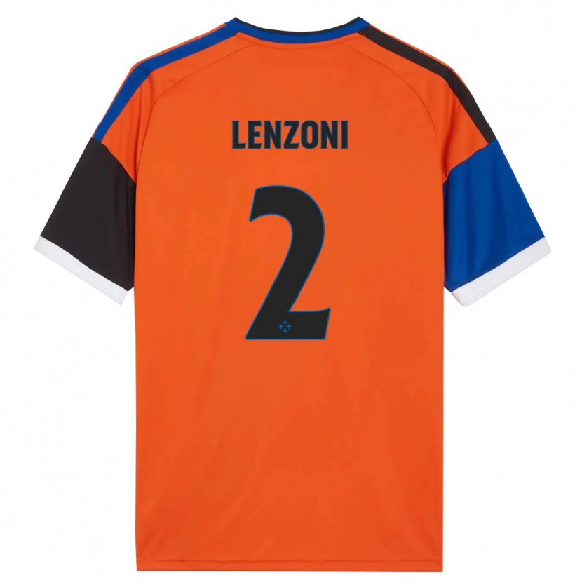 DanxenメンズSamuele Lenzoni#2オレンジ ブルー ブラック ホワイトアウェイシャツ2026/27ジャージーユニフォーム