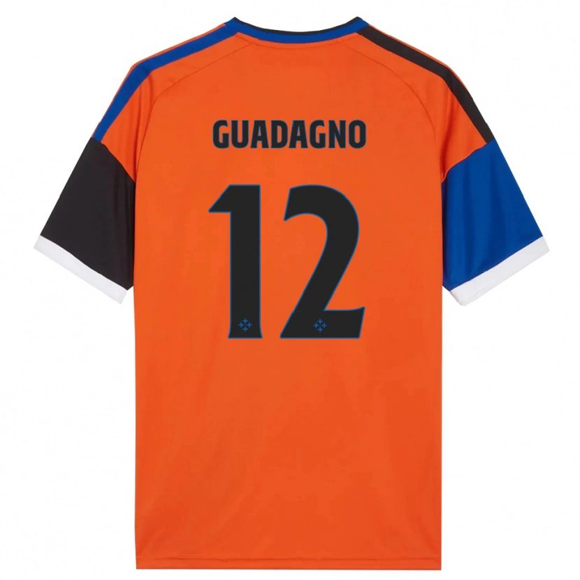 DanxenメンズJohan Guadagno#12オレンジ ブルー ブラック ホワイトアウェイシャツ2026/27ジャージーユニフォーム