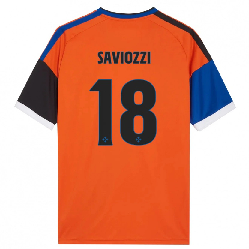 DanxenメンズMattia Saviozzi#18オレンジ ブルー ブラック ホワイトアウェイシャツ2026/27ジャージーユニフォーム