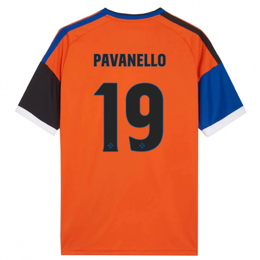 DanxenメンズAndrea Pavanello#19オレンジ ブルー ブラック ホワイトアウェイシャツ2026/27ジャージーユニフォーム