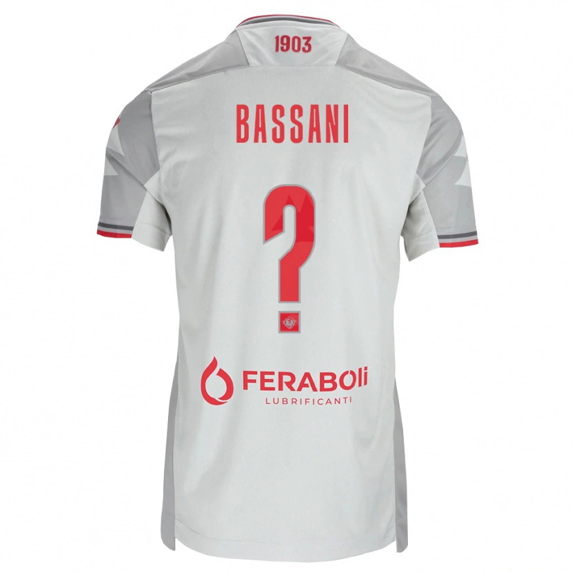 DanxenメンズEdoardo Bassani#0グレー ホワイト レッドアウェイシャツ2026/27ジャージーユニフォーム
