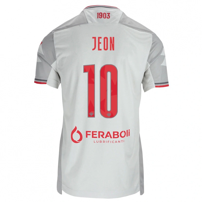 DanxenメンズJoseph Jeon#10グレー ホワイト レッドアウェイシャツ2026/27ジャージーユニフォーム