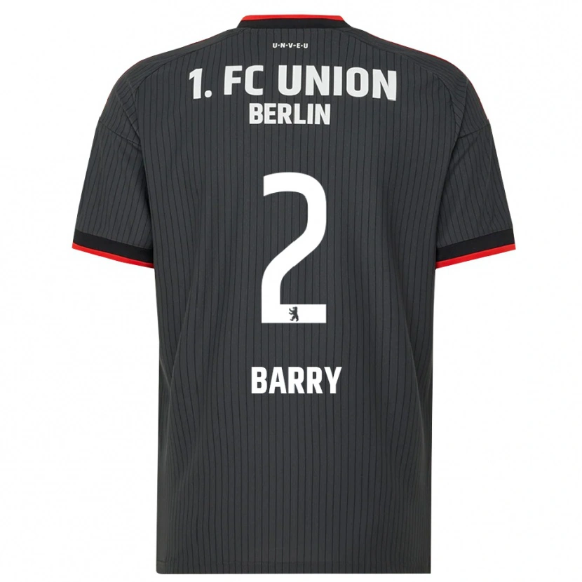DanxenメンズSadou Barry#2ブラック ホワイトレッドアウェイシャツ2026/27ジャージーユニフォーム