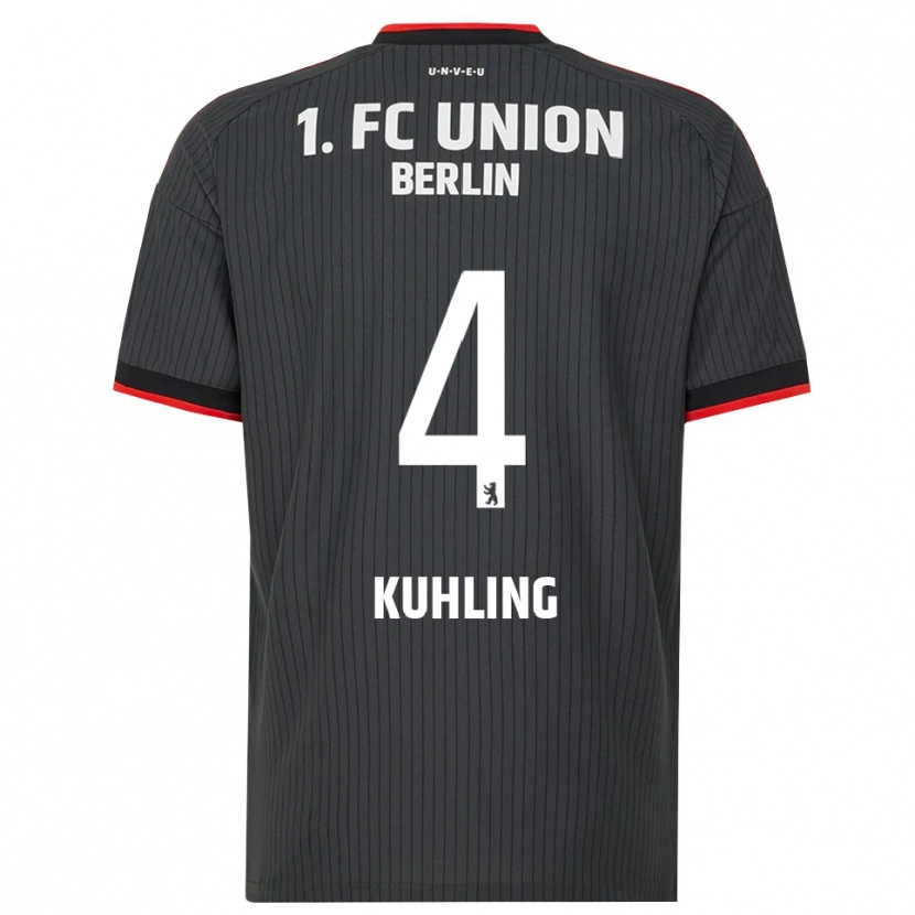 DanxenメンズOle Kühling#4ブラック ホワイトレッドアウェイシャツ2026/27ジャージーユニフォーム