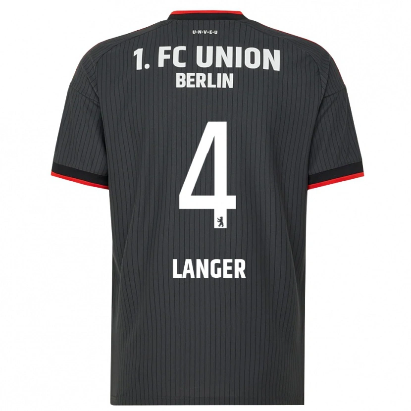 DanxenメンズRichard Langer#4ブラック ホワイトレッドアウェイシャツ2026/27ジャージーユニフォーム