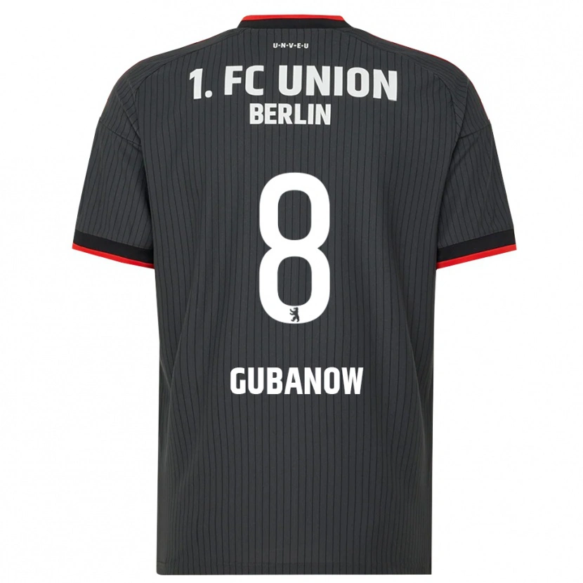 DanxenメンズOskar Gubanow#8ブラック ホワイトレッドアウェイシャツ2026/27ジャージーユニフォーム
