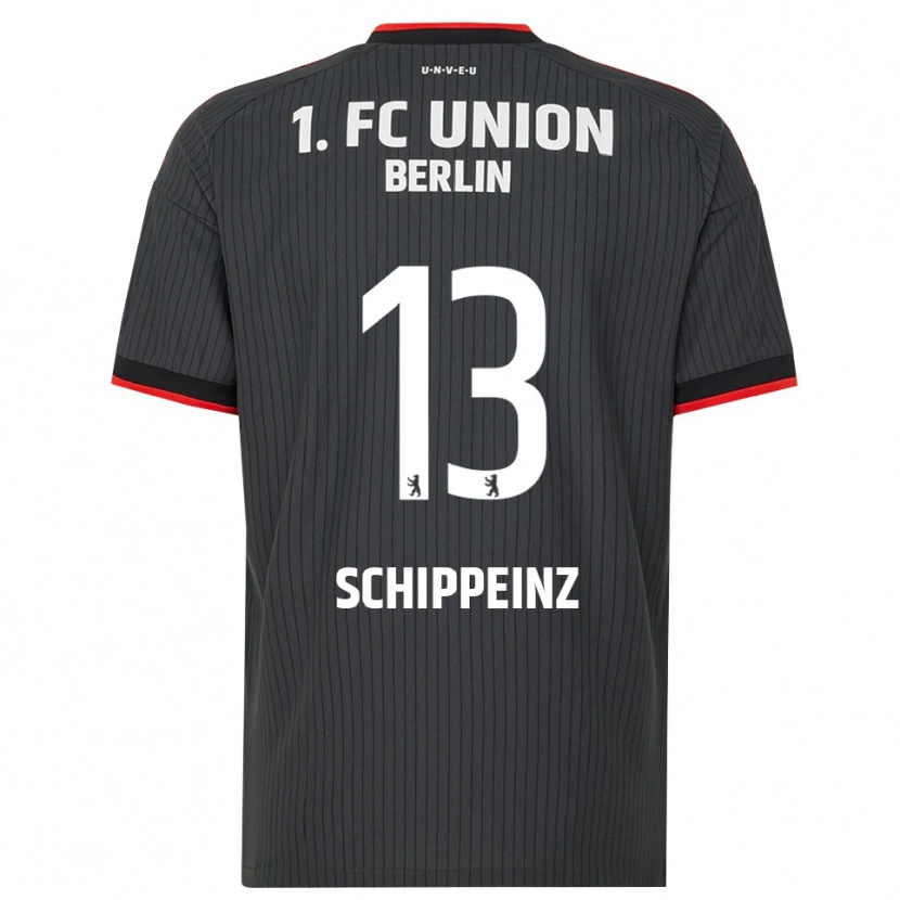 DanxenメンズMark Schippeinz#13ブラック ホワイトレッドアウェイシャツ2026/27ジャージーユニフォーム