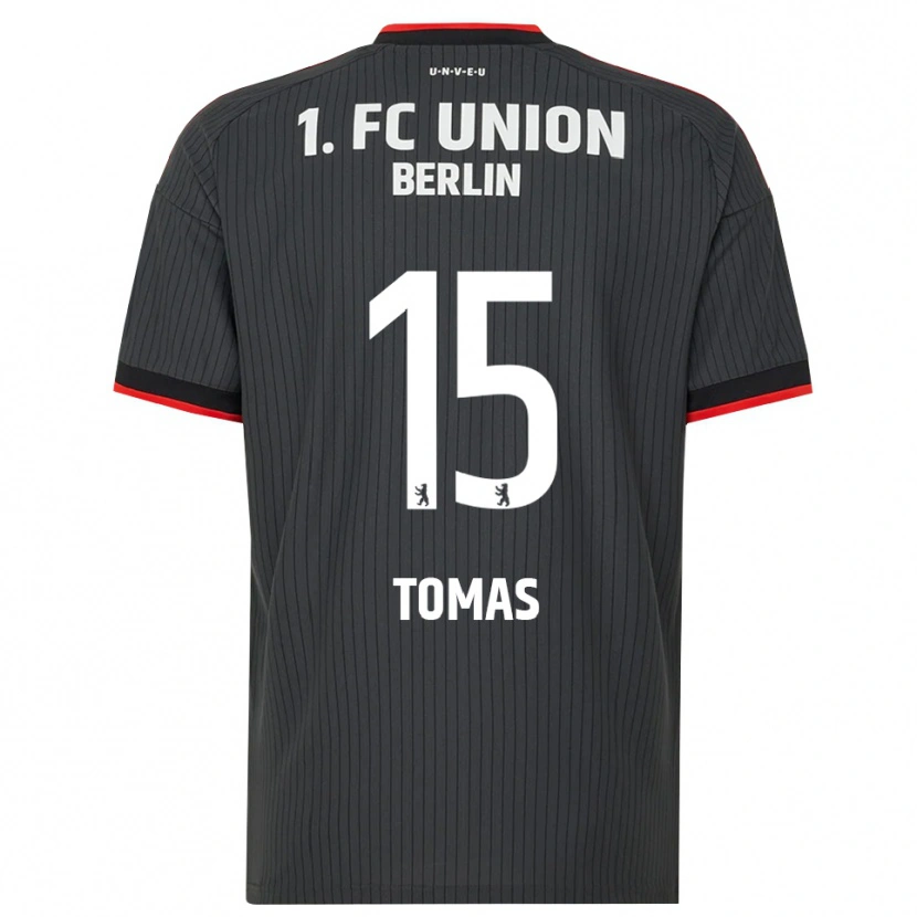 DanxenメンズMilos Tomas#15ブラック ホワイトレッドアウェイシャツ2026/27ジャージーユニフォーム