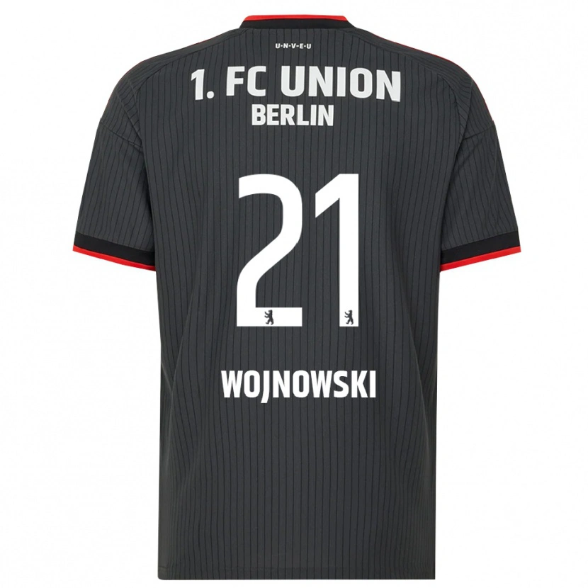 DanxenメンズWiktorian Wojnowski#21ブラック ホワイトレッドアウェイシャツ2026/27ジャージーユニフォーム