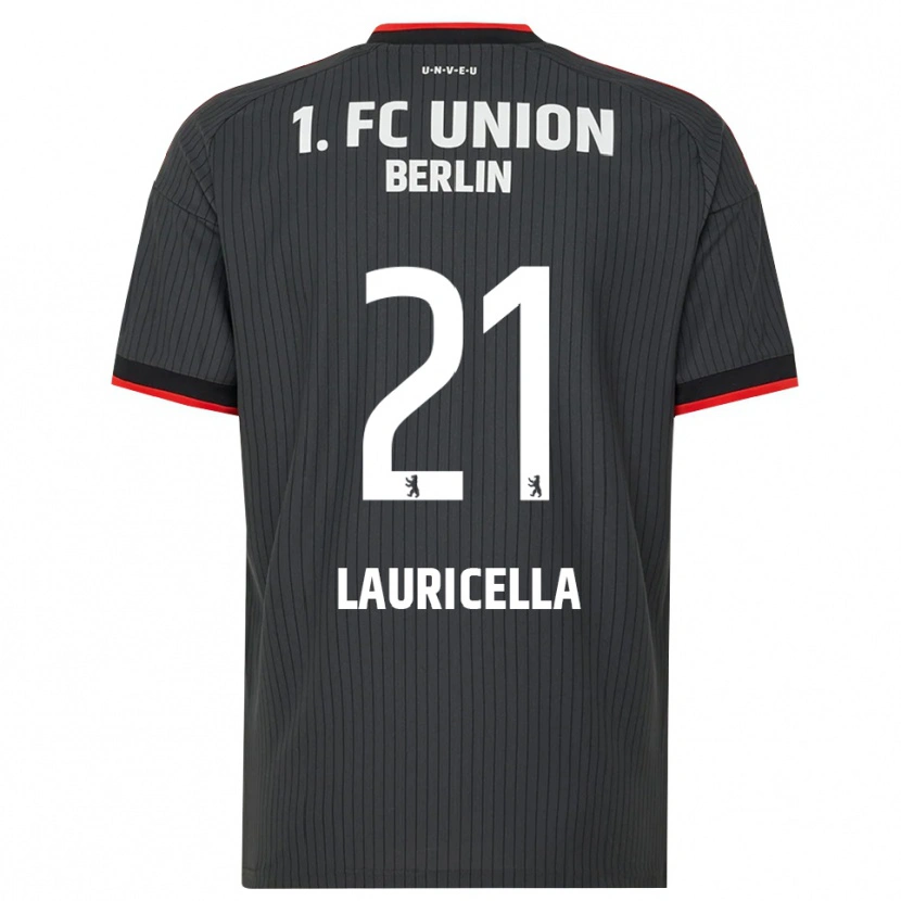 DanxenメンズGuiseppe Lauricella#21ブラック ホワイトレッドアウェイシャツ2026/27ジャージーユニフォーム