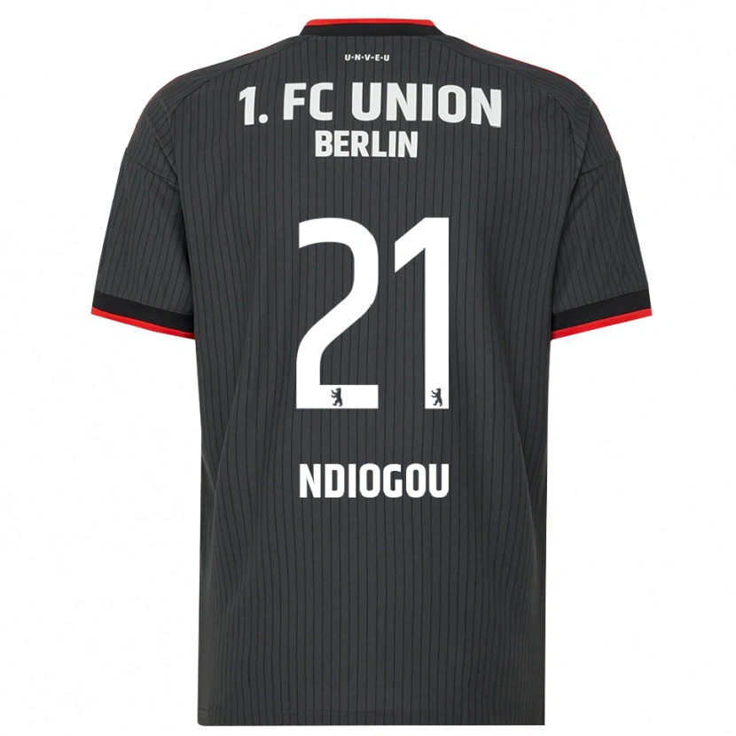 DanxenメンズPape-Omar Ndiogou#21ブラック ホワイトレッドアウェイシャツ2026/27ジャージーユニフォーム
