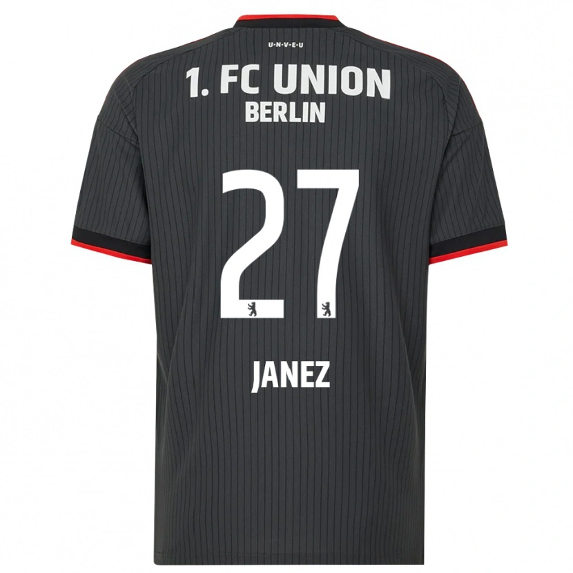 Danxenメンズコリーナ・ヤネス#27ブラック ホワイトレッドアウェイシャツ2026/27ジャージーユニフォーム