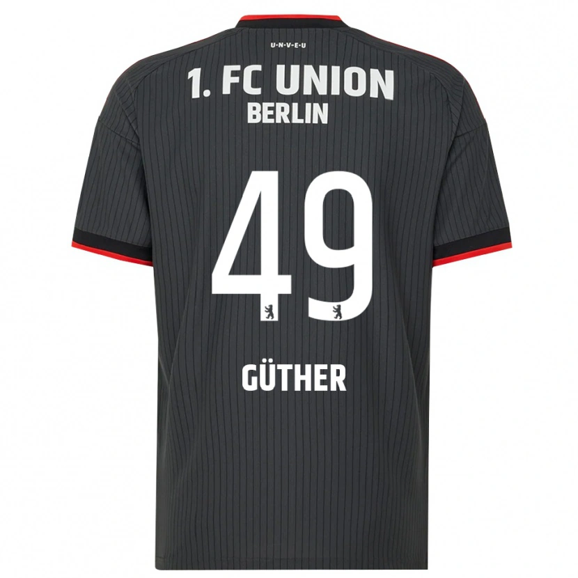 DanxenメンズLinus Güther#49ブラック ホワイトレッドアウェイシャツ2026/27ジャージーユニフォーム