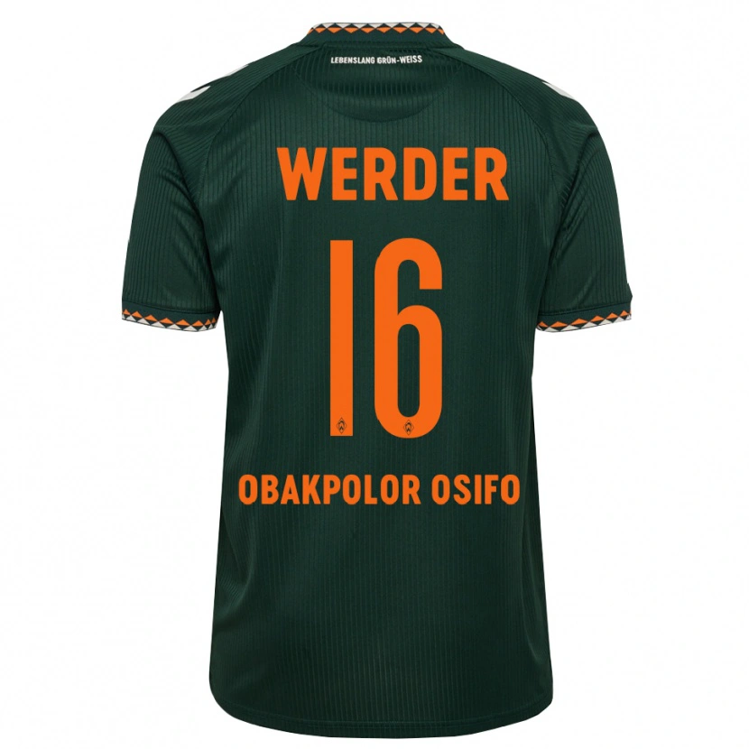 DanxenメンズValentin Obakpolor Osifo#16ダークグリーン オレンジ ホワイトアウェイシャツ2026/27ジャージーユニフォーム