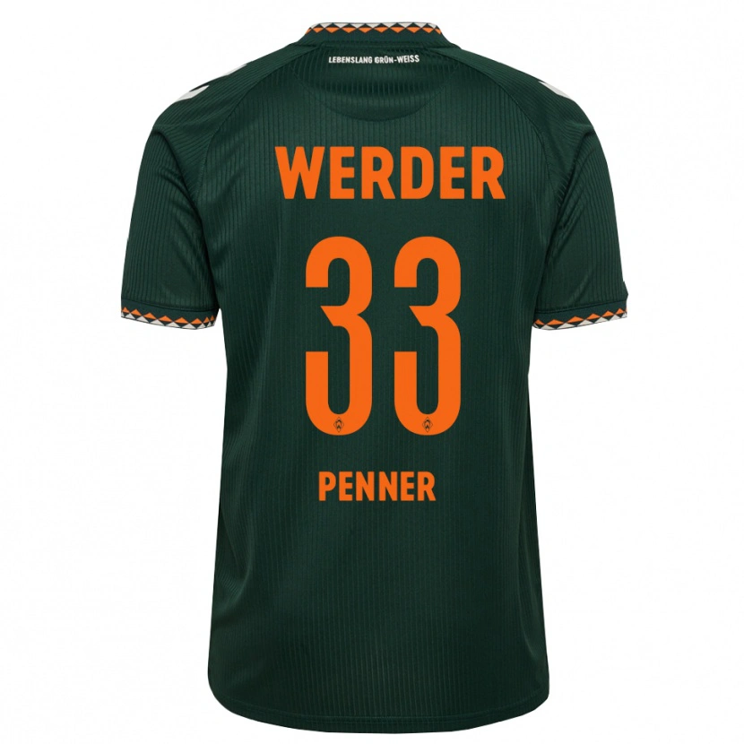 DanxenメンズMaria Penner#33ダークグリーン オレンジ ホワイトアウェイシャツ2026/27ジャージーユニフォーム