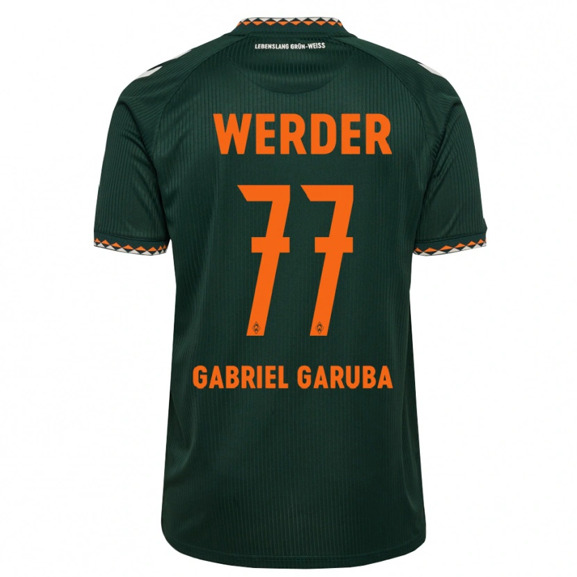 DanxenメンズNajib Gabriel Garuba#77ダークグリーン オレンジ ホワイトアウェイシャツ2026/27ジャージーユニフォーム
