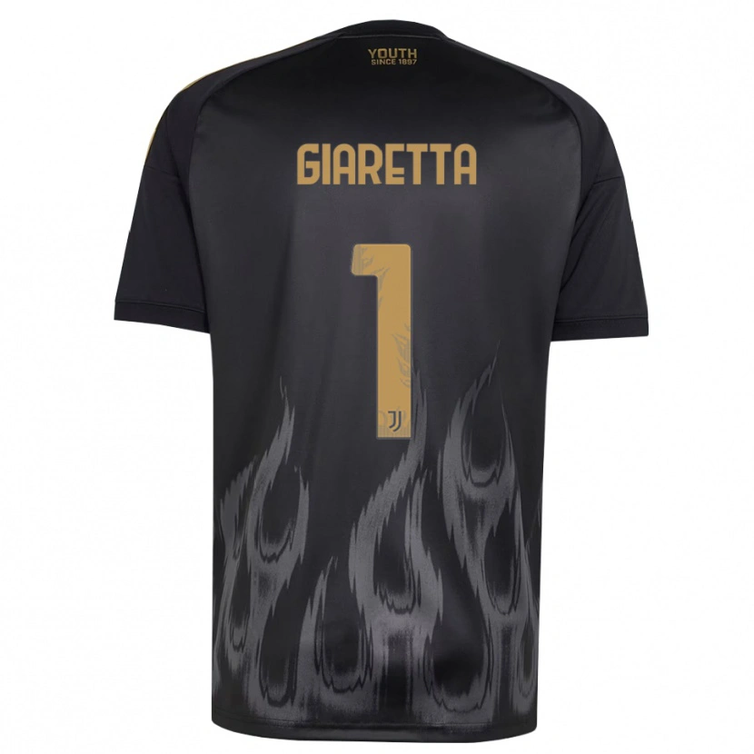 DanxenメンズEmanuele Giaretta#1ブラック ブラウンサードユニフォームシャツ2026/27ジャージーユニフォーム
