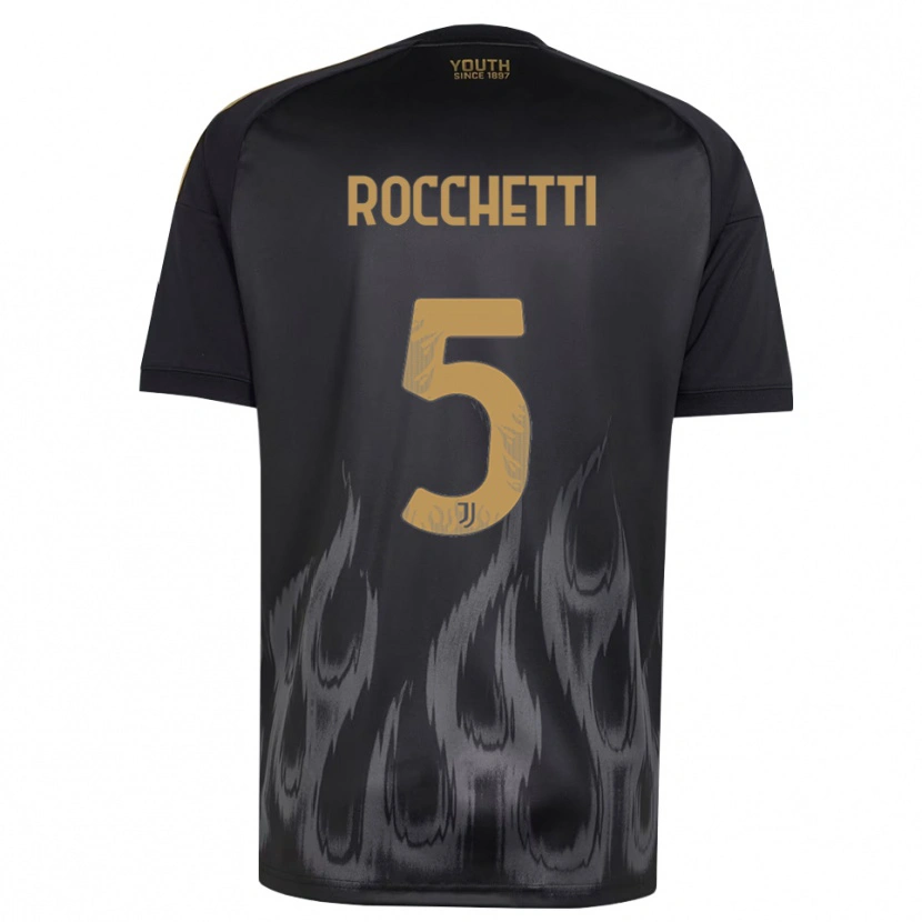 DanxenメンズEdoardo Rocchetti#5ブラック ブラウンサードユニフォームシャツ2026/27ジャージーユニフォーム