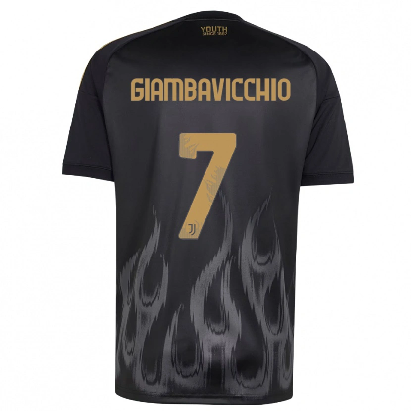 DanxenメンズFranco Giambavicchio#7ブラック ブラウンサードユニフォームシャツ2026/27ジャージーユニフォーム