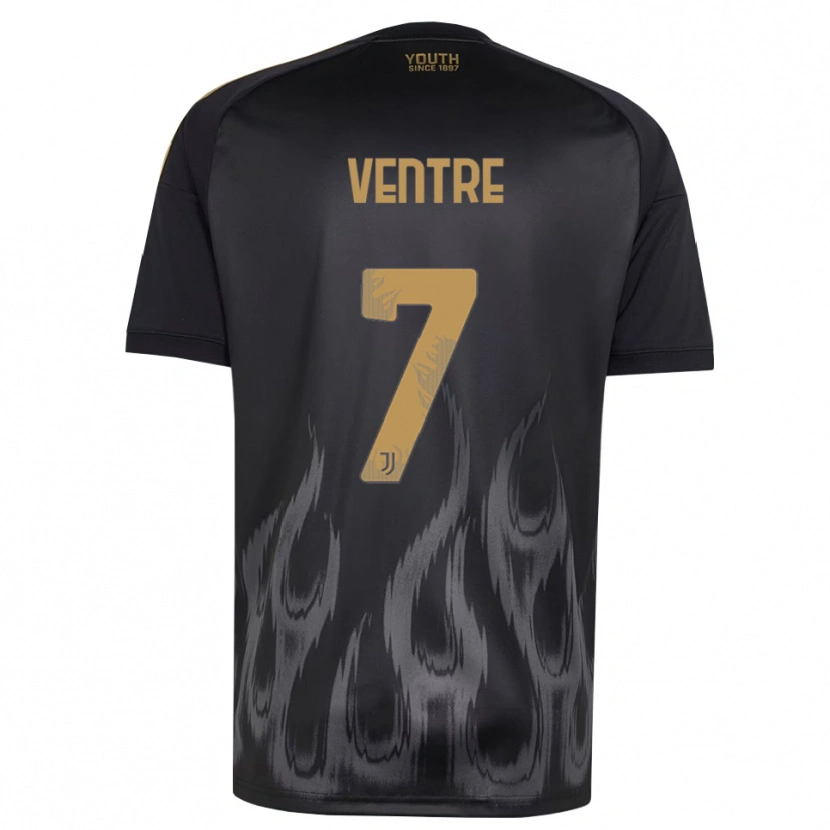 DanxenメンズAlessandro Ventre#7ブラック ブラウンサードユニフォームシャツ2026/27ジャージーユニフォーム