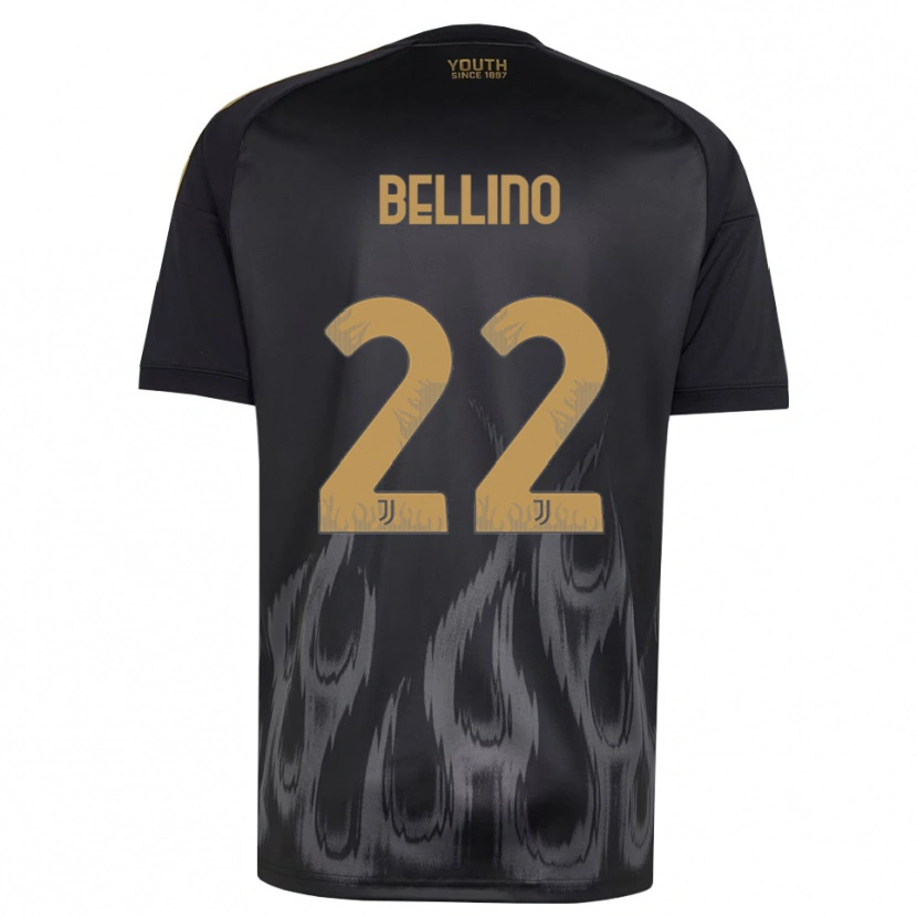 DanxenメンズFilippo Bellino#22ブラック ブラウンサードユニフォームシャツ2026/27ジャージーユニフォーム