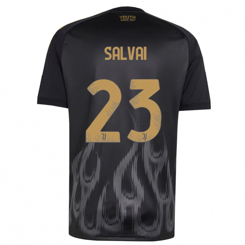 Danxenメンズチェチーリア・サルヴァイ#23ブラック ブラウンサードユニフォームシャツ2026/27ジャージーユニフォーム