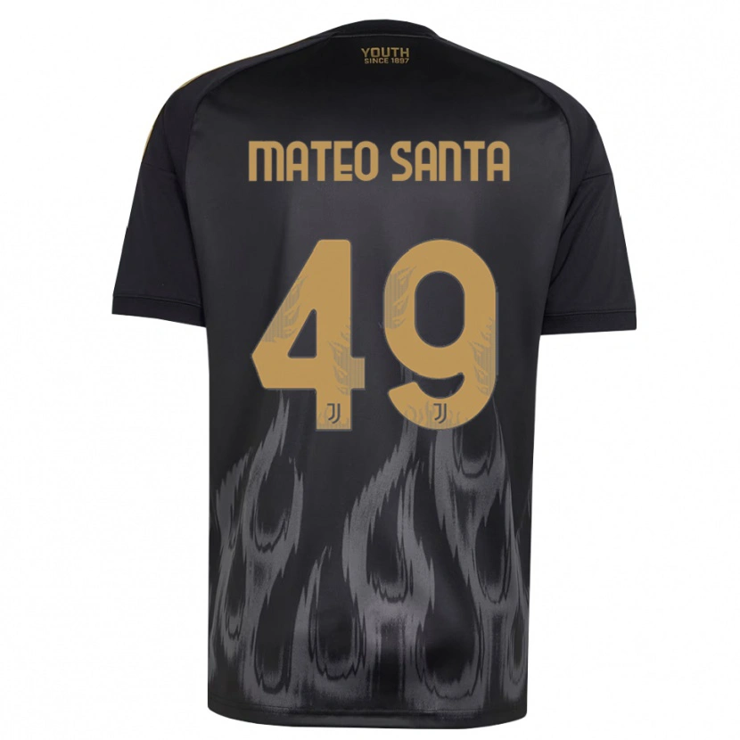 DanxenメンズMateo Santa Maria#49ブラック ブラウンサードユニフォームシャツ2026/27ジャージーユニフォーム