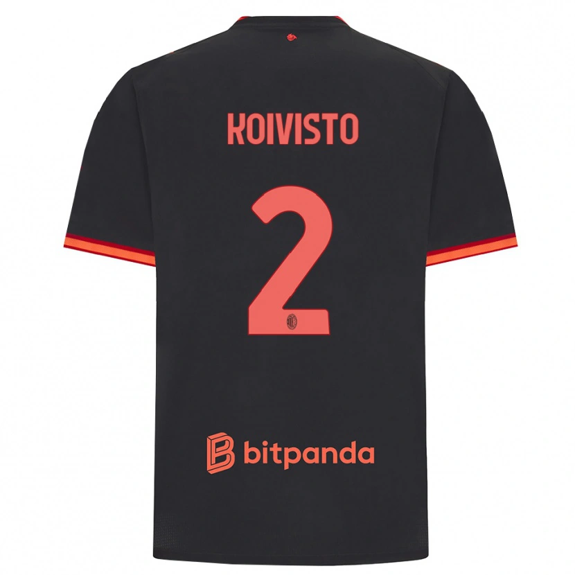 Danxenメンズエマ・コイヴィスト#2ブラック レッドサードユニフォームシャツ2026/27ジャージーユニフォーム