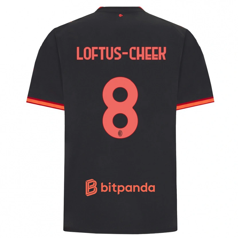Danxenメンズルーベン・ロフタス＝チーク#8ブラック レッドサードユニフォームシャツ2026/27ジャージーユニフォーム