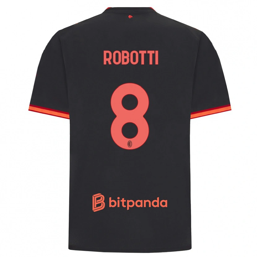 Danxenメンズジョバンニロボッティ#8ブラック レッドサードユニフォームシャツ2026/27ジャージーユニフォーム