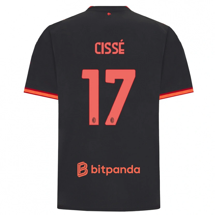 DanxenメンズMaiga-Hamadoun Cissé#17ブラック レッドサードユニフォームシャツ2026/27ジャージーユニフォーム