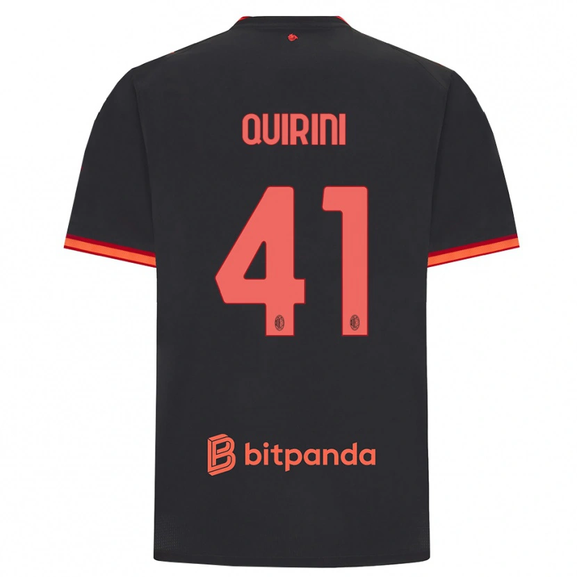 DanxenメンズEttore Quirini#41ブラック レッドサードユニフォームシャツ2026/27ジャージーユニフォーム