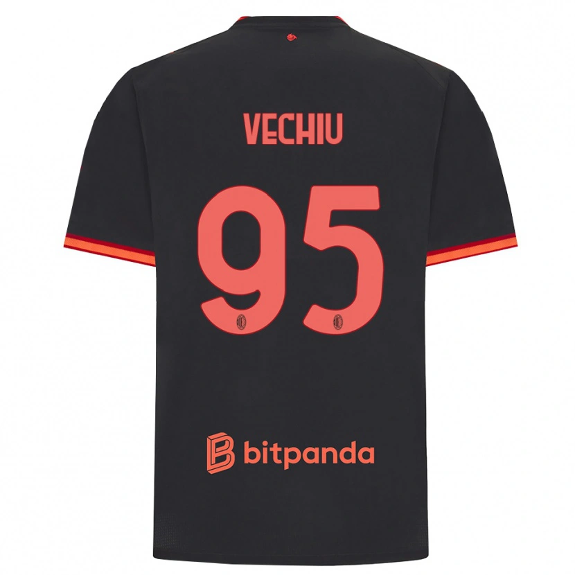 DanxenメンズChristian Vechiu#95ブラック レッドサードユニフォームシャツ2026/27ジャージーユニフォーム