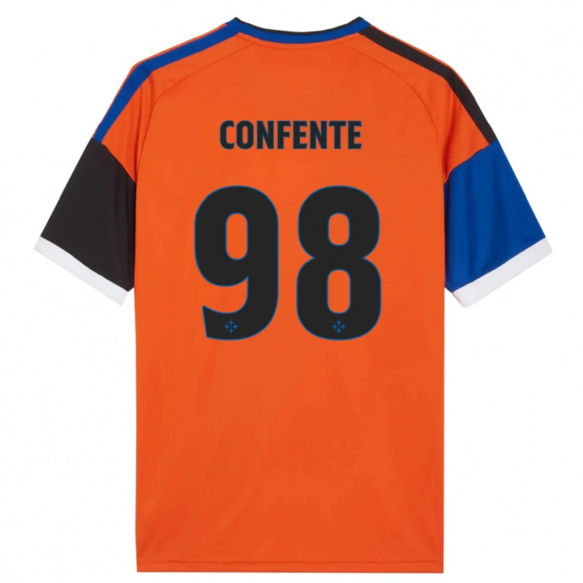 DanxenメンズAlessandro Confente#98オレンジ ブルー ブラック ホワイトアウェイシャツ2026/27ジャージーユニフォーム