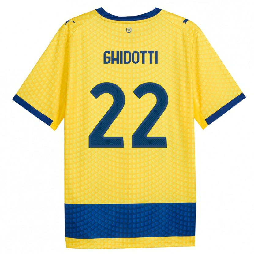 DanxenメンズSimone Ghidotti#22イエロー ブルー ブラックアウェイシャツ2026/27ジャージーユニフォーム