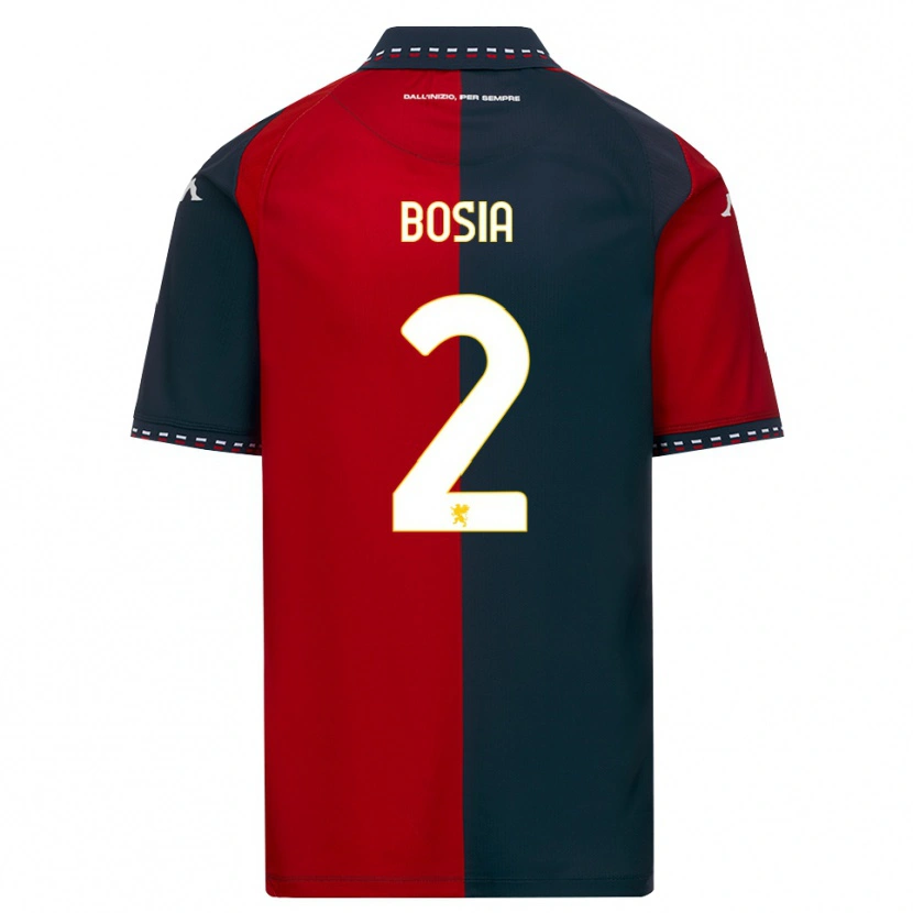 DanxenレディースDavide Bosia#2レッド ブラック ホワイトホームシャツ2026/27ジャージーユニフォーム