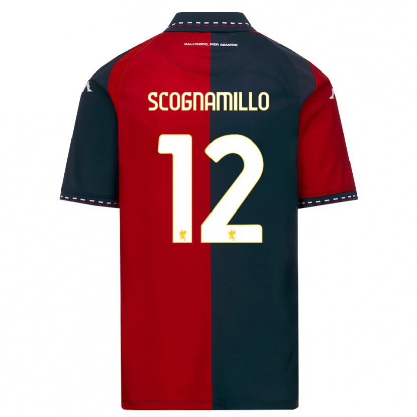 DanxenレディースAndrea Scognamillo#12レッド ブラック ホワイトホームシャツ2026/27ジャージーユニフォーム
