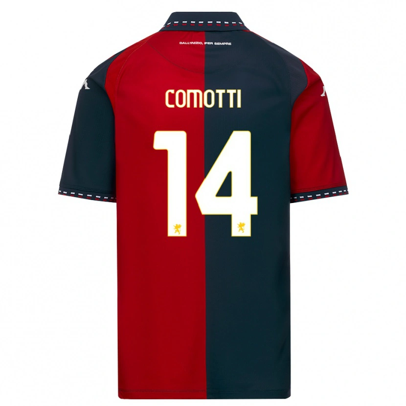 DanxenレディースManuel Comotti#14レッド ブラック ホワイトホームシャツ2026/27ジャージーユニフォーム