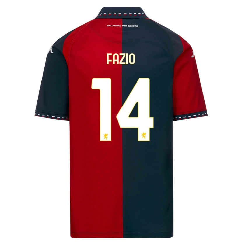 DanxenレディースTommaso Fazio#14レッド ブラック ホワイトホームシャツ2026/27ジャージーユニフォーム