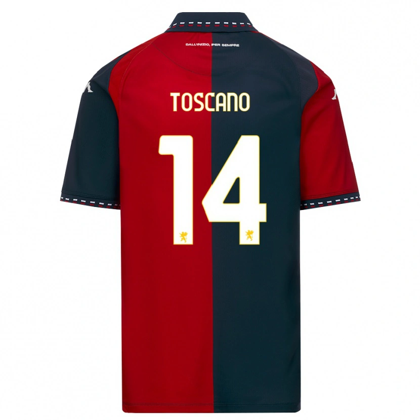 DanxenレディースFilippo Toscano#14レッド ブラック ホワイトホームシャツ2026/27ジャージーユニフォーム